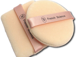 Спонж-Пуховка для пудры Триумф 2шт.плюш квадрат и круг СТТ04