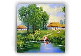 Алмазная мозаика 30*30 НД-1067 Жизнь на хуторе