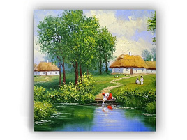 Алмазная мозаика 30*30 НД-1067 Жизнь на хуторе