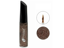 Подводка для глаз Farres черная с блестками тонкая кисточка 8011-06