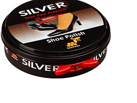Крем для обуви Silver черный 50мл.шайба 0532