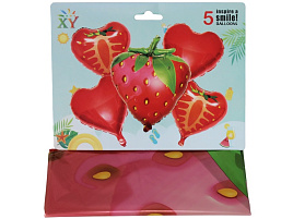 Набор шаров фольгированных 5шт Клубничка