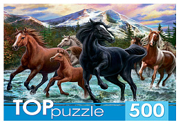 Пазл 500эл. Табун лошадей в горах 6812