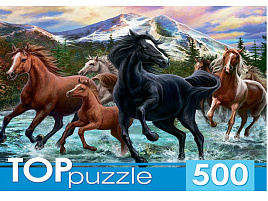 Пазл 500эл. Табун лошадей в горах 6812