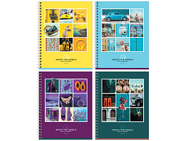 Тетрадь 48л. на спирали линия Т5гр48_лг 11885 "Watch the world", глянцевая ламинация