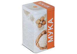 Банка для сыпучих металл 1л Для муки 828-341