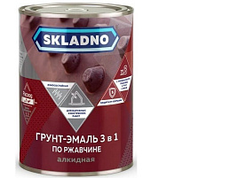 Эмаль-грунт 3в1 черная 1,8кг по ржавчине Skladno 6666