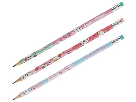 Карандаш ч/гр MESHU MS_67274 "Очаровательные сладости (Cute sweets)", HB, заточен., с печатью, с ластиком, ассорти, туба