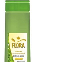 Шампунь 1л Flora Зеленая линия Ромашка для сухих и поврежденных волос