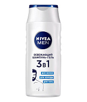 Шампунь мужской Nivea 250мл.3в1 гель Освежающий