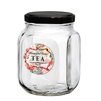 Банка для сыпучих стекло 650мл Чай с мет.кр. 626-2502/5981