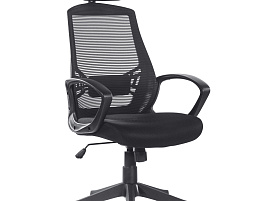 Кресло Helmi HL-E30 "Ergo" LT, регулируемые подголовник и поясничный упор, ткань черная