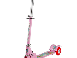 Самокат 3-х колесный 117777  метал. розовый