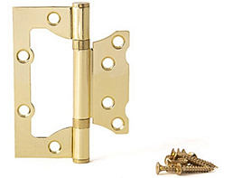 Петля дверная накладная 10*7,5*2 без врезки золото P2-G/7684/27727