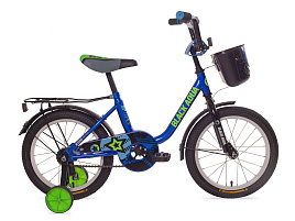 Велосипед d18 DK-1804 Black Aqua с корзиной, синий