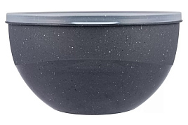 Миска пластик 3л 69605 Granite с крышкой серый