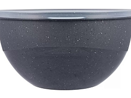 Миска пластик 3л 69605 Granite с крышкой серый