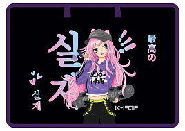 Папка для чертежей и рисунков А3 ПР-3-30_61554 "Girl PWR", пластик, 85мм, на молнии