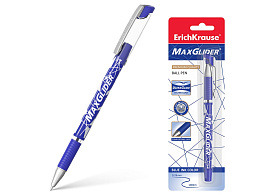 Ручка Erich Krause 45935 MaxGlider® Stick&Grip 0.7, Ultra Glide Technology, цвет чернил синий