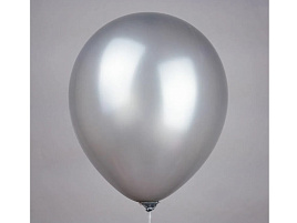 Шар надувной 12" Металлик серебро (50шт) ч16152