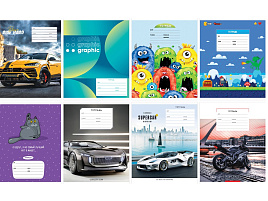 Тетрадь 12л. линия  Т12л_49284 "Микс. Мальчики"