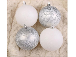 Набор шаров 8см 4942029 Переливы конфети 4шт