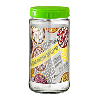 Банка для сыпучих стекло 1500мл 475-987-1 Бобы  8609