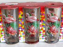 Набор стаканов 6шт 146-Д Фламинго в тропиках