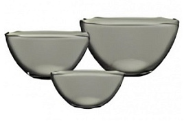 Набор салатников стекло 3пр 1223-Н7 Трио Графит