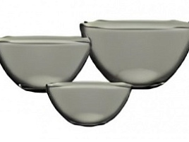 Набор салатников стекло 3пр 1223-Н7 Трио Графит