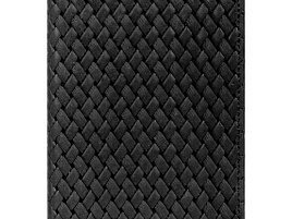 Обложка на паспорт OfficeSpace 311116 "Плетенка", кожа, черный