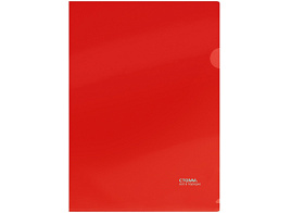 Папка-уголок СТАММ ММ-30935 А4, 180мкм, пластик, непрозрачная, красная