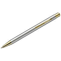 Ручка Luxor 8235 "Nova" синяя, 1,0мм, корпус хром/золото, кнопочный механизм