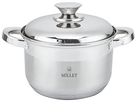 Кастрюля нержавейка 2л ML-9416 Millet с метал крышкой индукция