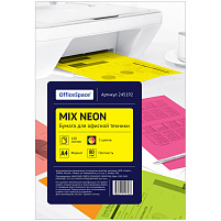 Бумага OfficeSpace neon mix 245192 А4, 80г/м2, 100л. (5 цветов)