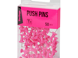 Силовые кнопки-гвоздики Berlingo PN5030c 50шт., цветные, ПВХ упак., европодвес, розовые