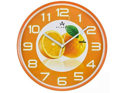 Часы настенные Atlantis 24*24 TLD-35080E оранжевые