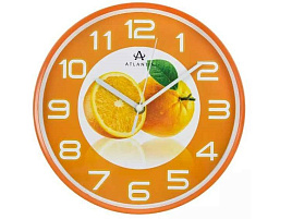 Часы настенные Atlantis 24*24 TLD-35080E оранжевые