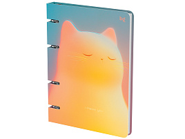 Тетрадь на кольцах 120л. ТК5к120_лс 57855 "Meow", картон, soft-touch ламинация