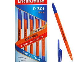 Ручка Erich Krause 43194 "R-301 Orange" синяя, 0,7мм, штрихкод