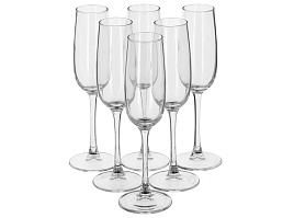 Набор бокалов для шампанского 6шт J8162/7003 АЛЛЕГРЕСС 175мл