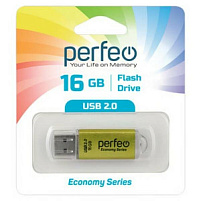 Флеш-драйв Perfeo USB 16Gb E01 золото