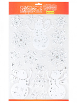 Наклейка НУ-9257 Снежинки со снеговиком