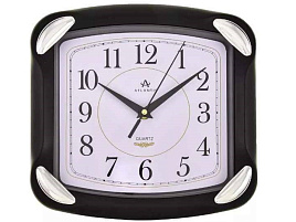 Часы настенные Atlantis 24*24 TLD-6035 черные