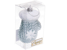 Фигурка Новогодняя варежка голубая 10см 916-0773