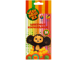 Карандаши цветные 24цв. Мульти-Пульти CPЧБ_52999 "Чебурашка", пластиковые, заточен., европодвес