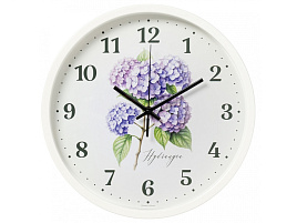 Часы настенные "21 Век" 30*30 3027-048 Гортензия белый круг
