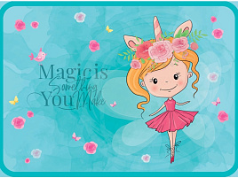 Папка для тетрадей ArtSpace ПТЛ-14_4_49830 с ручками А4, "Magic", пластик, на молнии, 70мм