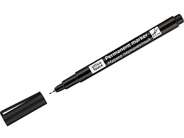 Маркер OfficeSpace PMET_66008 черный, тонкий металл. наконечник, 0,5мм