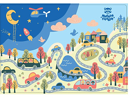 Клеенка для уроков труда Мульти-Пульти CH_50231 "Автопутешествия", 35*50см, ПВХ